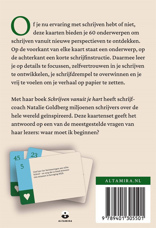 Schrijven vanuit je hart inspiratie kaarten