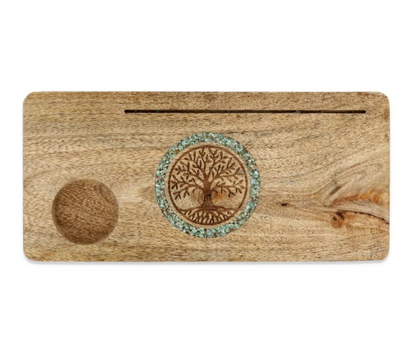 Kaarthouder Tree of life amazoniet mangohout