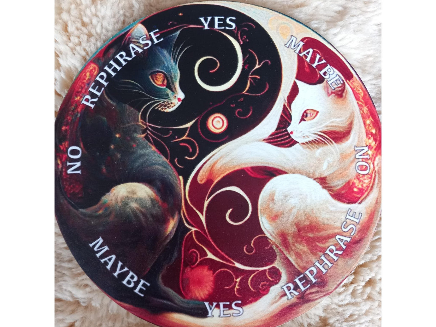 Pendelbord Yin Yang katten